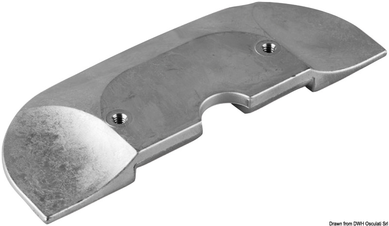 Plate zinc anode for Alpha One in/outboards
