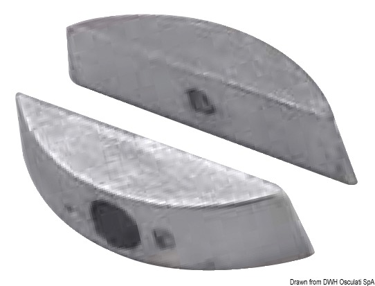 Pair of zinc anodes for foldable propellers