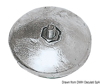 Rose anode for rudders Ø 125 mm
