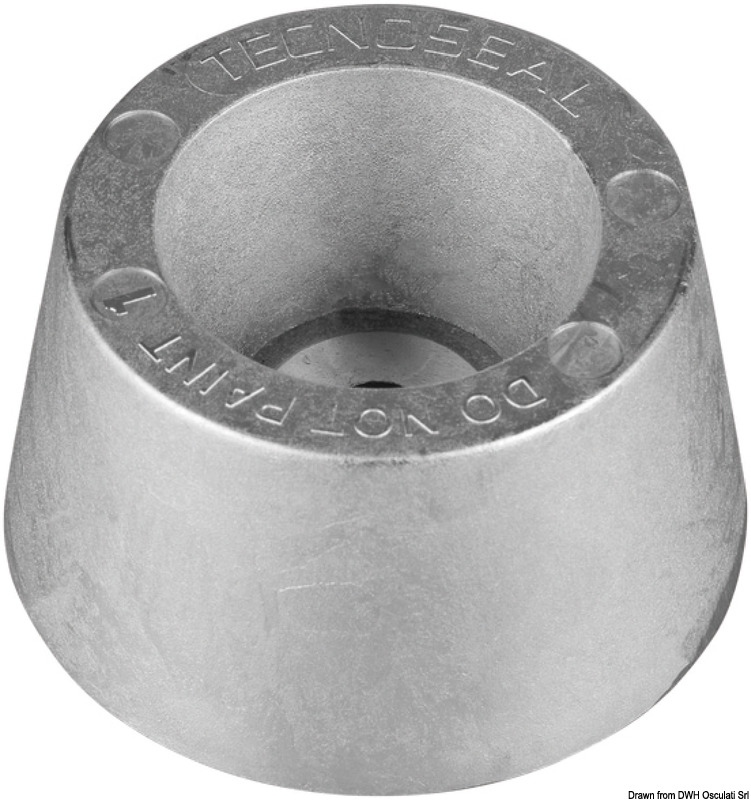Zinc circular anode single-bolt mounting
