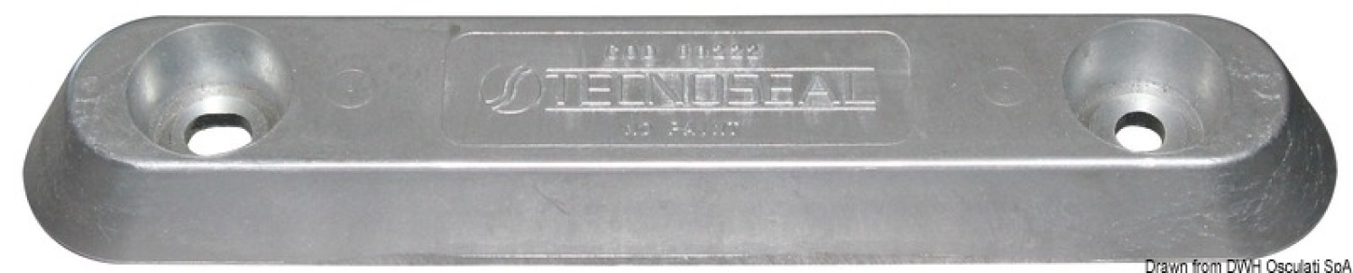 Aluminium Anode Vetus Type 900g - H30mm - L247mm - I140mm - A63mm - Ø32mm