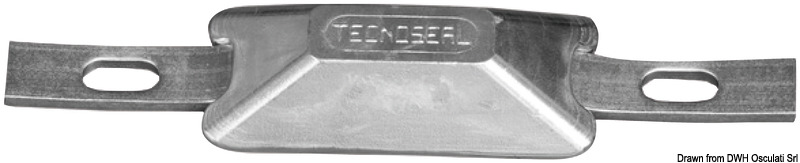 Rectangular anode w/insert 127x60x25 mm