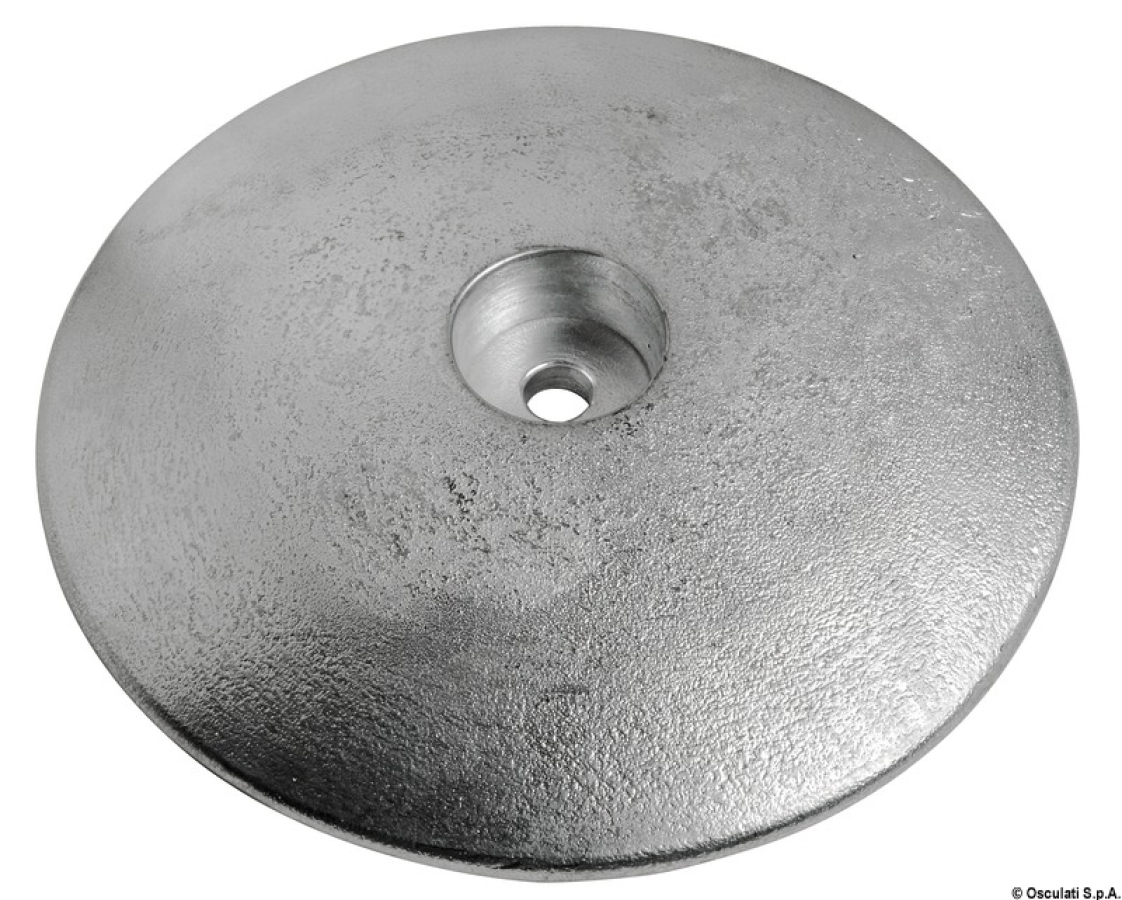 Aluminium anode - Rose - bolt mounting - Ø110mm 270g
