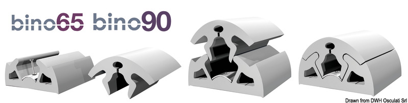 BINO fender profile grey 90 mm 12m