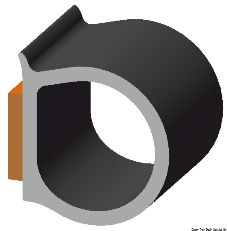 Self-adhesive EPDM black profile