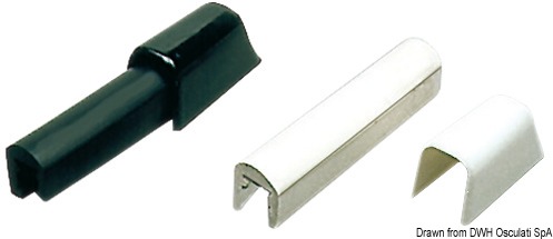 L-shaped PVC fender profile white 30x33 mm