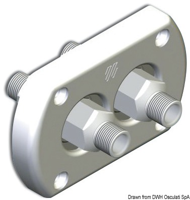 Bulkhead throughout bush twin connection chromed