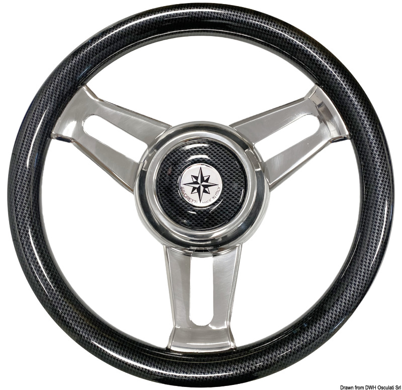Carbon steering wheel w/SS spikes Ø 350mm