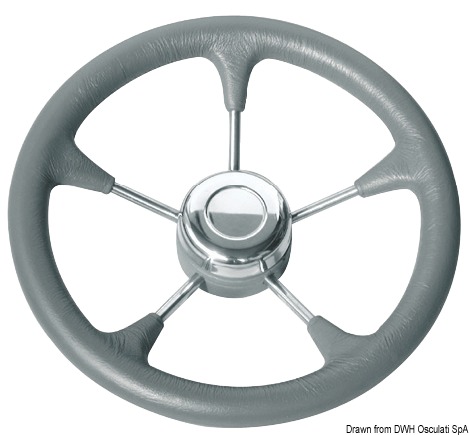 Soft polyurethane steering wheel cone grey 350mm