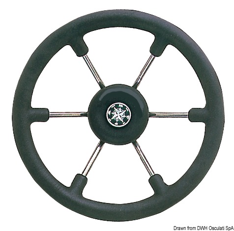 SS steering wheel black 340 mm