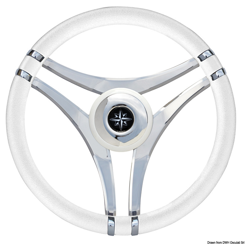 IMPACT white steering wheel SS spokes Ø 350 mm
