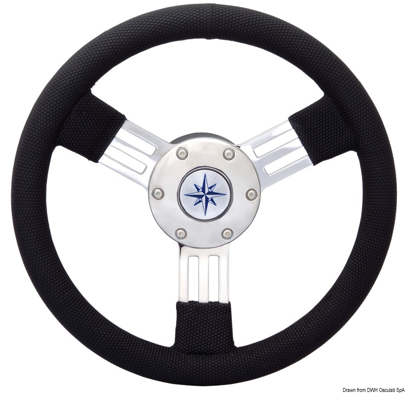 Pegaso steering wheel SS spokes Ø 300 mm black