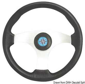 Technic steering wheel black/silver 350 mm