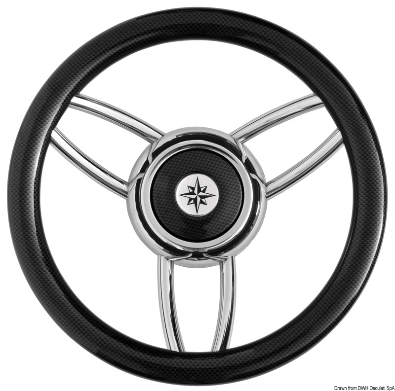 Blitz steering wheel w/carbon outer ring