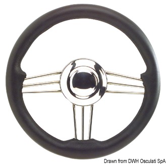 SS+polyurethane steering wheel black 350 mm