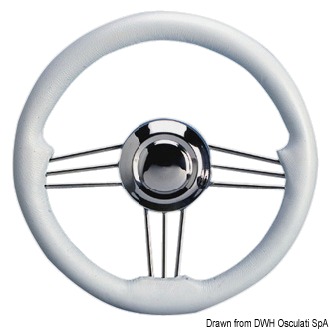 SS+polyurethane steering wheel white 350 mm