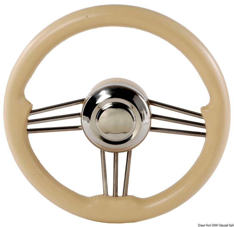 SS+polyurethane steering wheel cream 350 mm