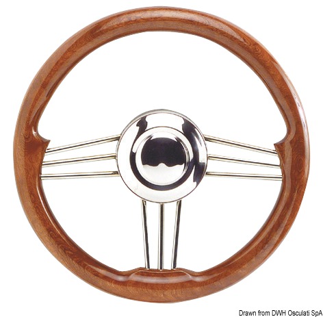 SS+mahogany steering wheel 350 mm