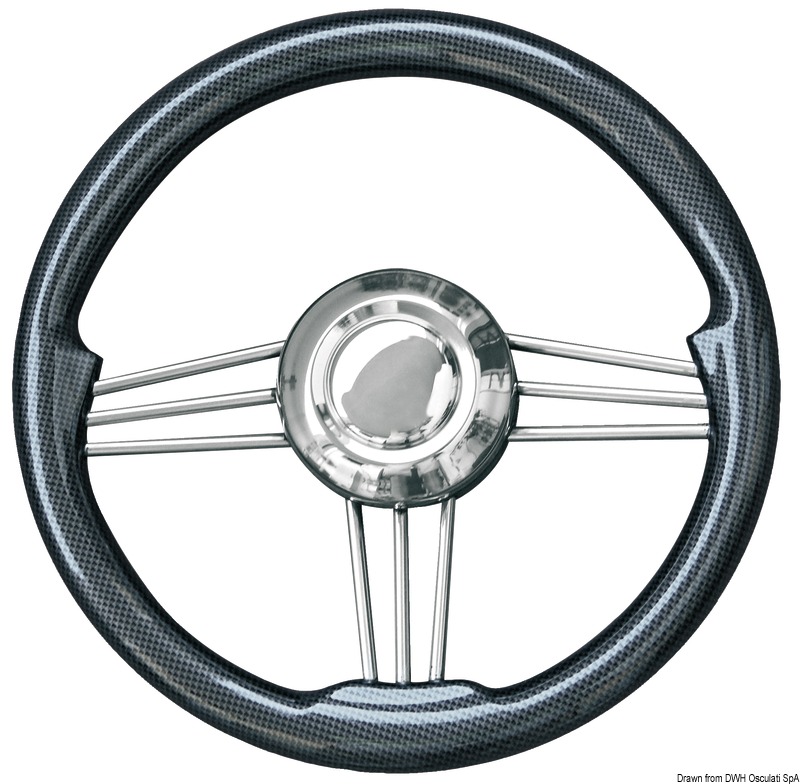 SS+carbon steering wheel 350 mm