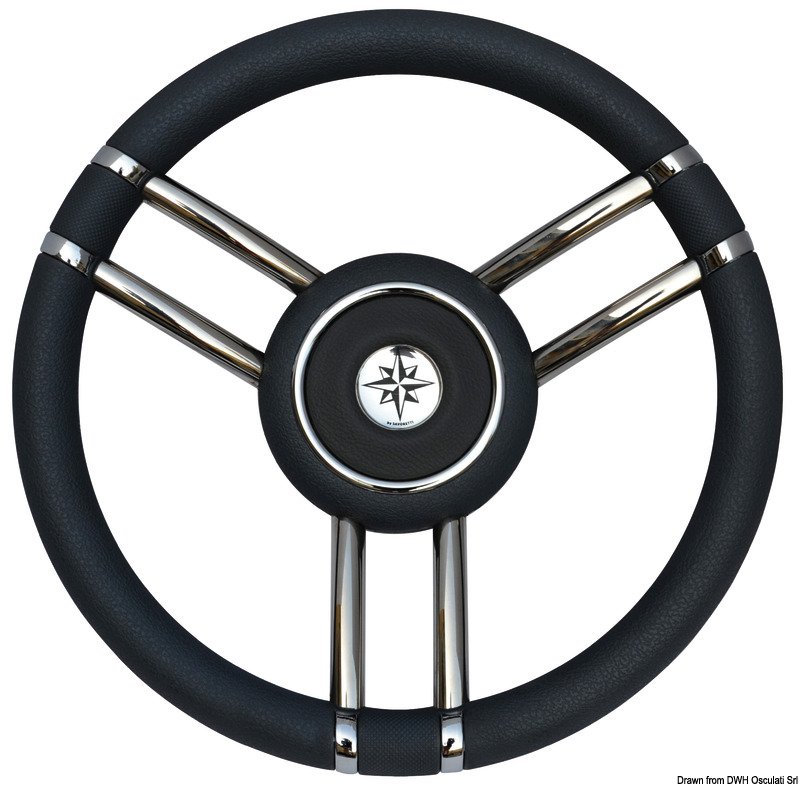 Apollo steering wheel SS+polyurethane Ø350mm black