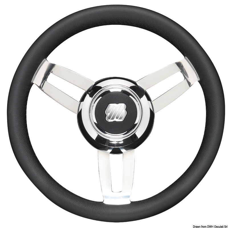 ULTRAFLEXMorosini wheel black 350mm SS 304 spokes