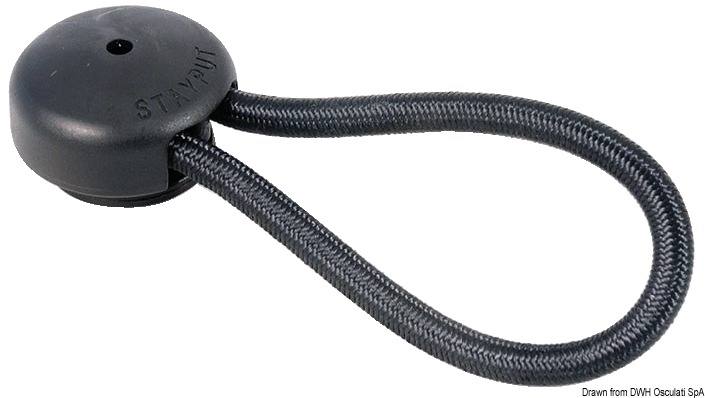 Elastic hook black 80 mm