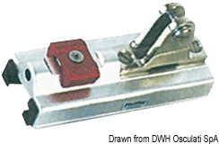 Fixed fork bracket for rail  25x4 mm