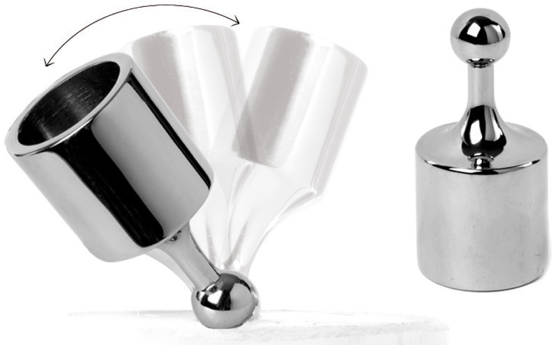 Straight cap AISI316 for 25-mm pipe mounting