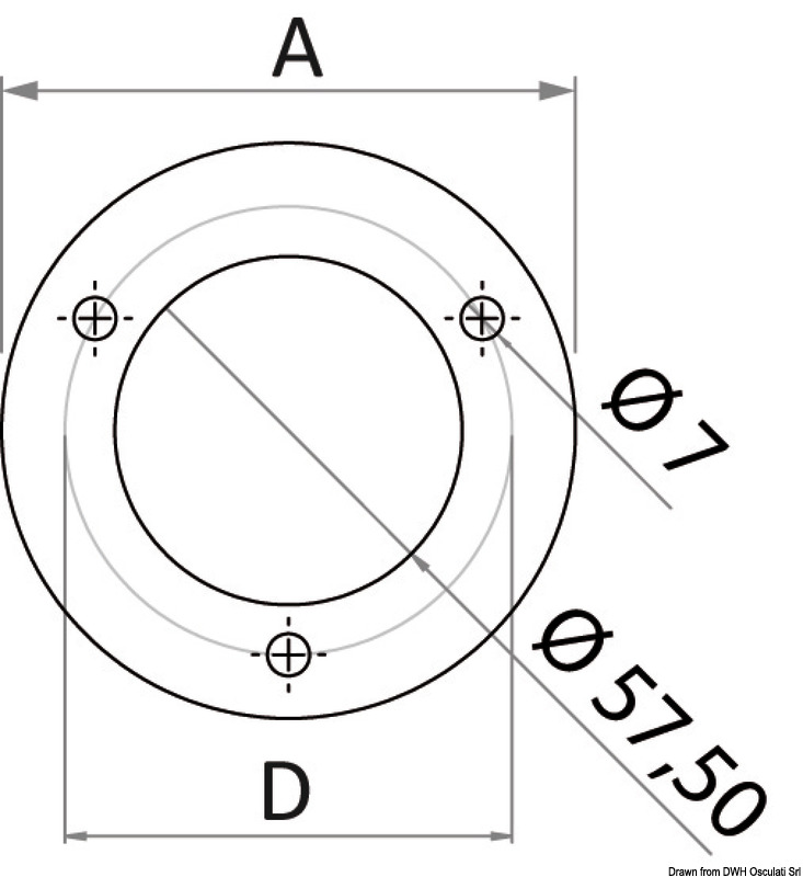 Mounting counterflange for recessfit bushing
