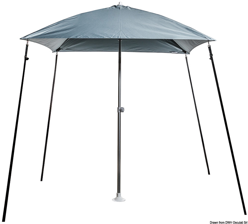 PARASOL folding sun umbrella f.boat grey