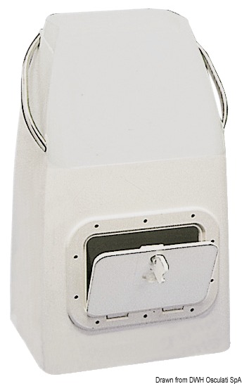 Steering console white fibeglass 40x48 cm