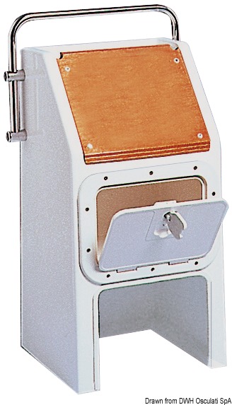 Steering console mahogany plywood inserts 40x44 cm