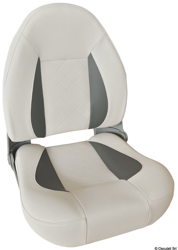 Comfort seat CP48 w/high foldable back Light Gray and Charcoal