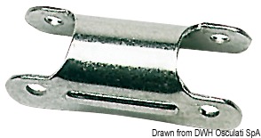 SS hinge for ladder tube Ø 22 mm