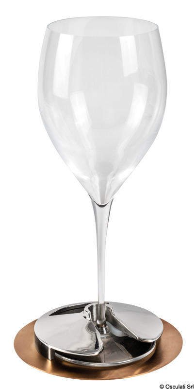 Stainless steel glass holder with bronze finish