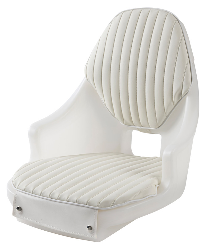 Compact seat frame polyethylene white + cushions