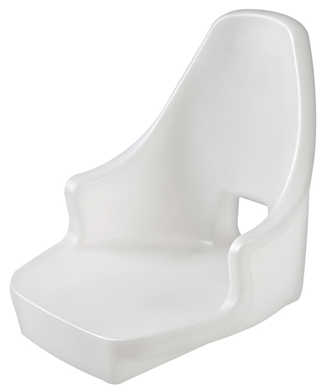 Compact seat frame polyethylene white no cushions