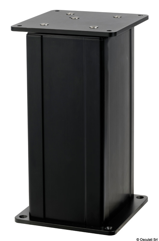 Three-stage electric table leg 24 V silver