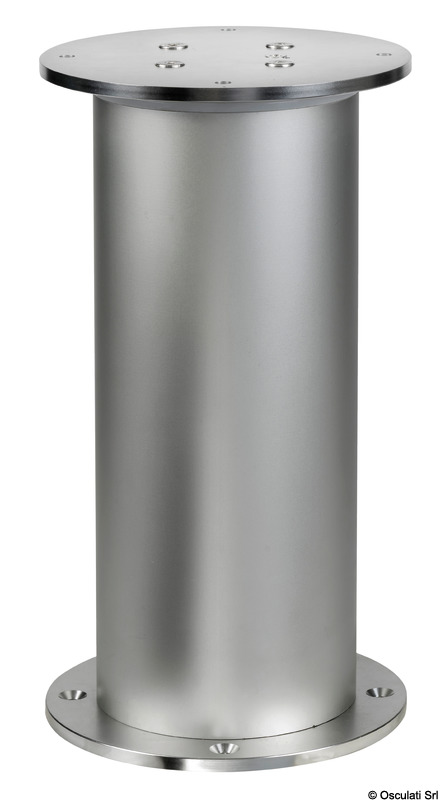 Three-stage anti-rotation round table leg 12V silver