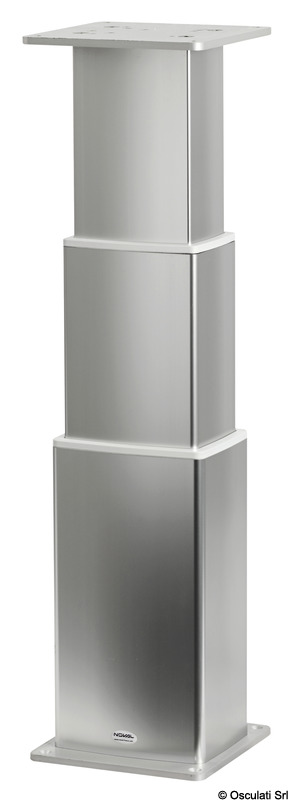 Square aluminum pedestal 3-heights 12V