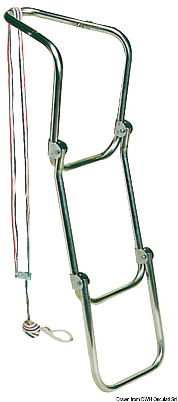 Folding ladder for dinghy 880 mm