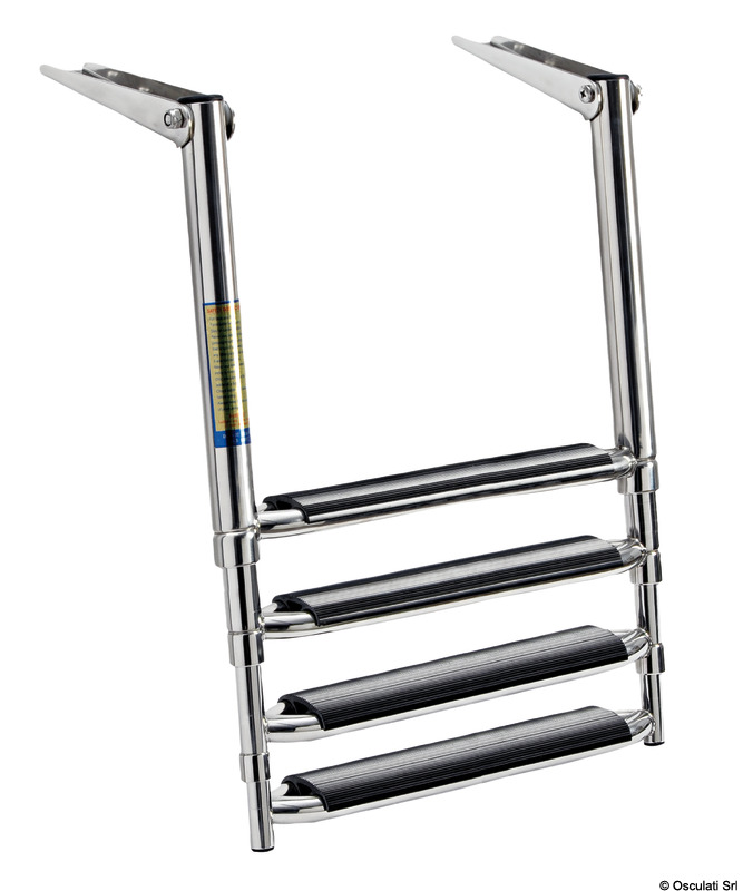 BIG telescopic ladder for platform 4 steps