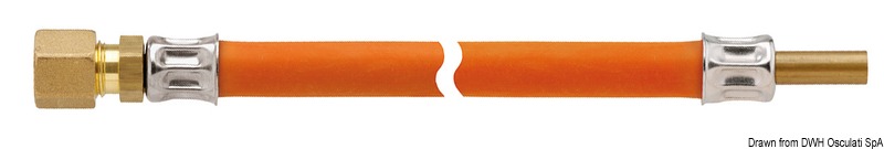 Smooth hose adapter RVS 8 x 1000 mm