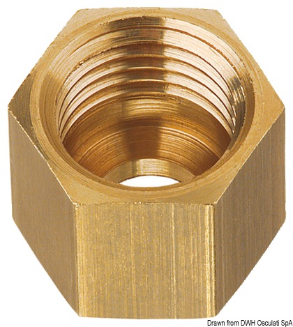 Brass nut for 8 mm copper tube (3-pcs display blister)