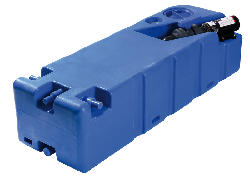 Waste water tank w/macerator 12 V 91 l