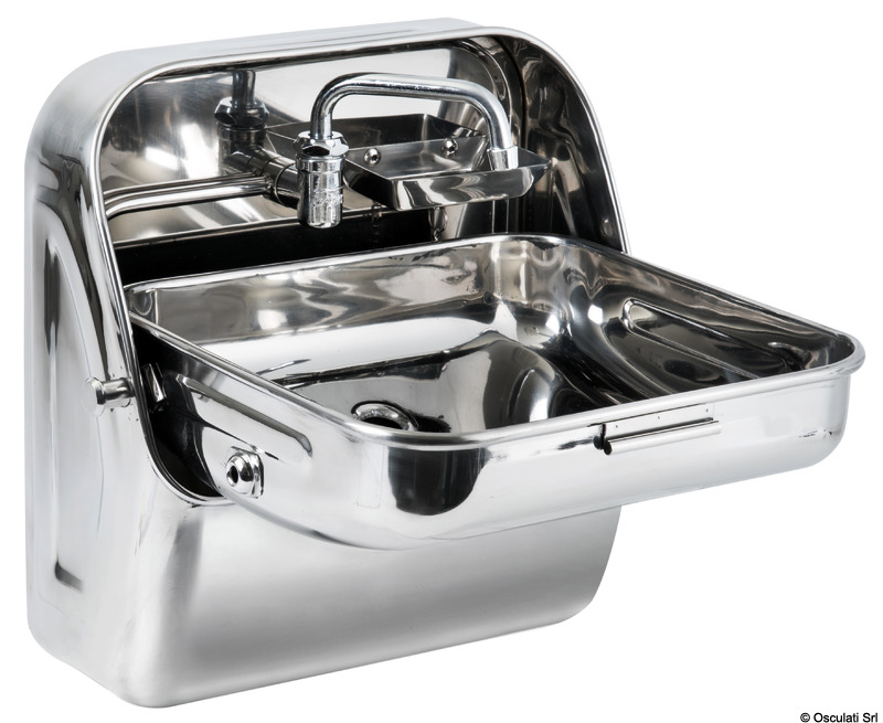 SS wall foldable sink