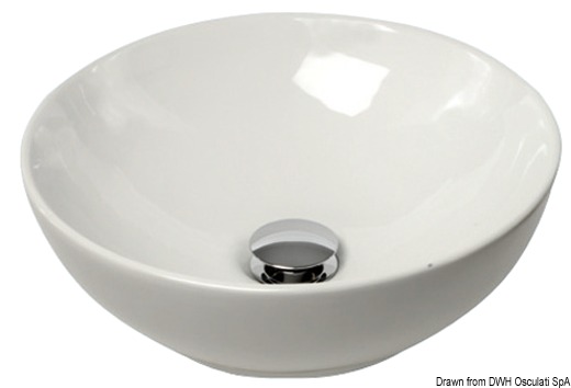 Ceramic hemispherical sink surface mounting Ø365mm