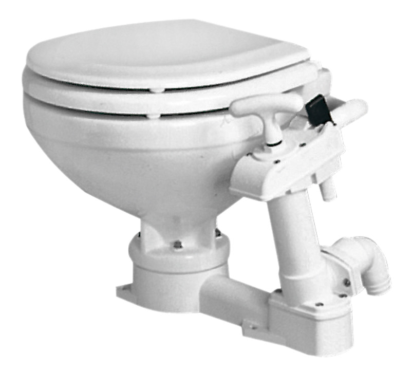 Manual toilet unit compact wooden board