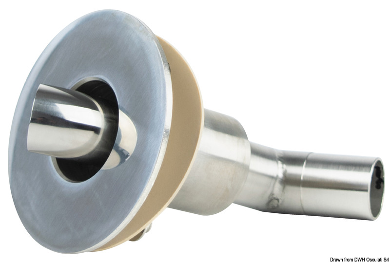 Skin fitting w/bent Ø 24 mm