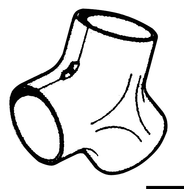 Y-joint for air canalisation Ø 75 mm